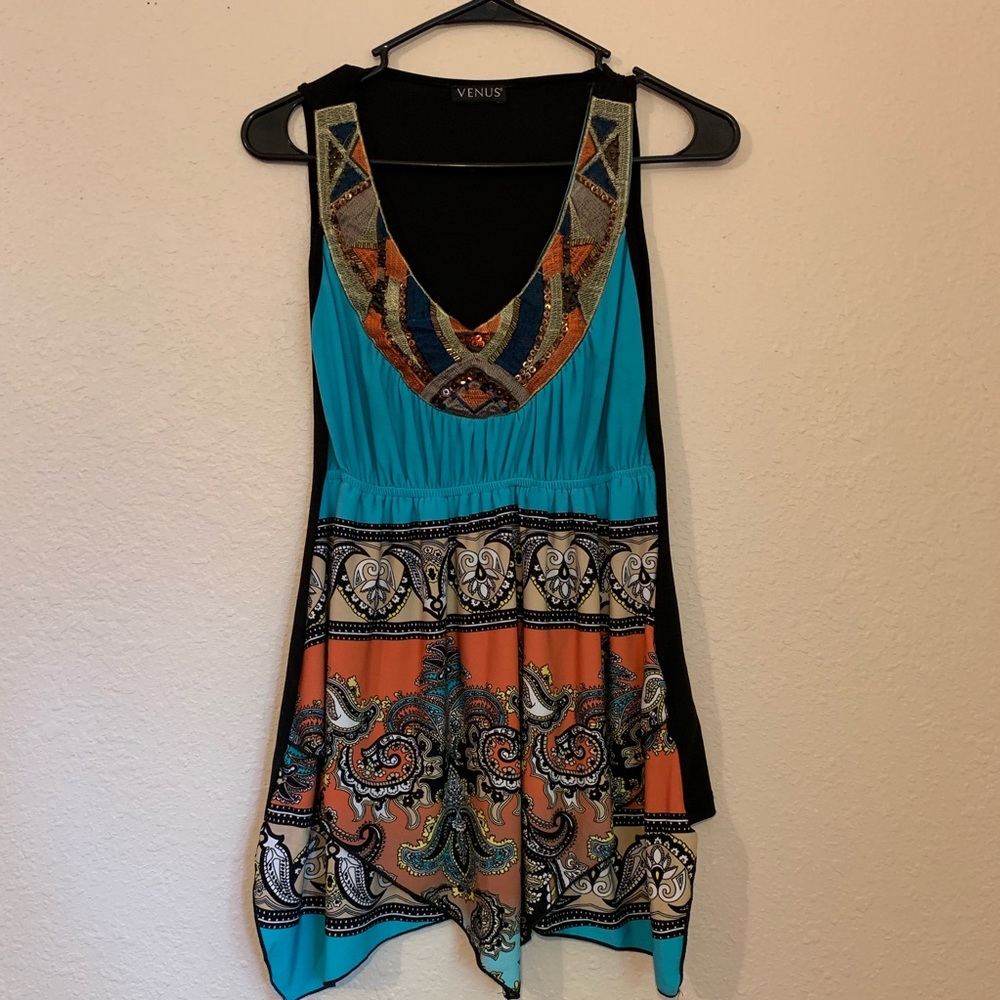 Venus paisley print blouse sleeveless small size